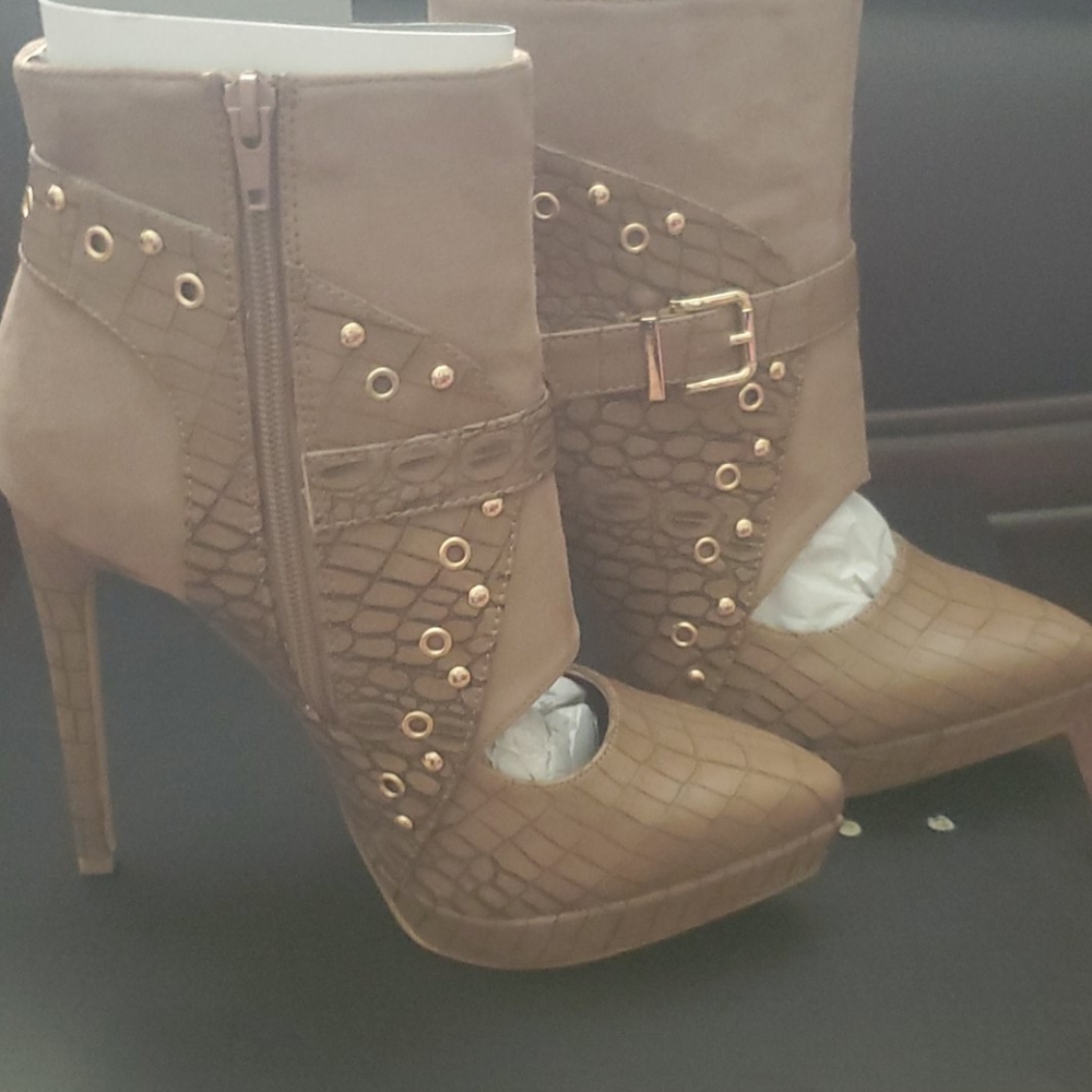 Tan booties